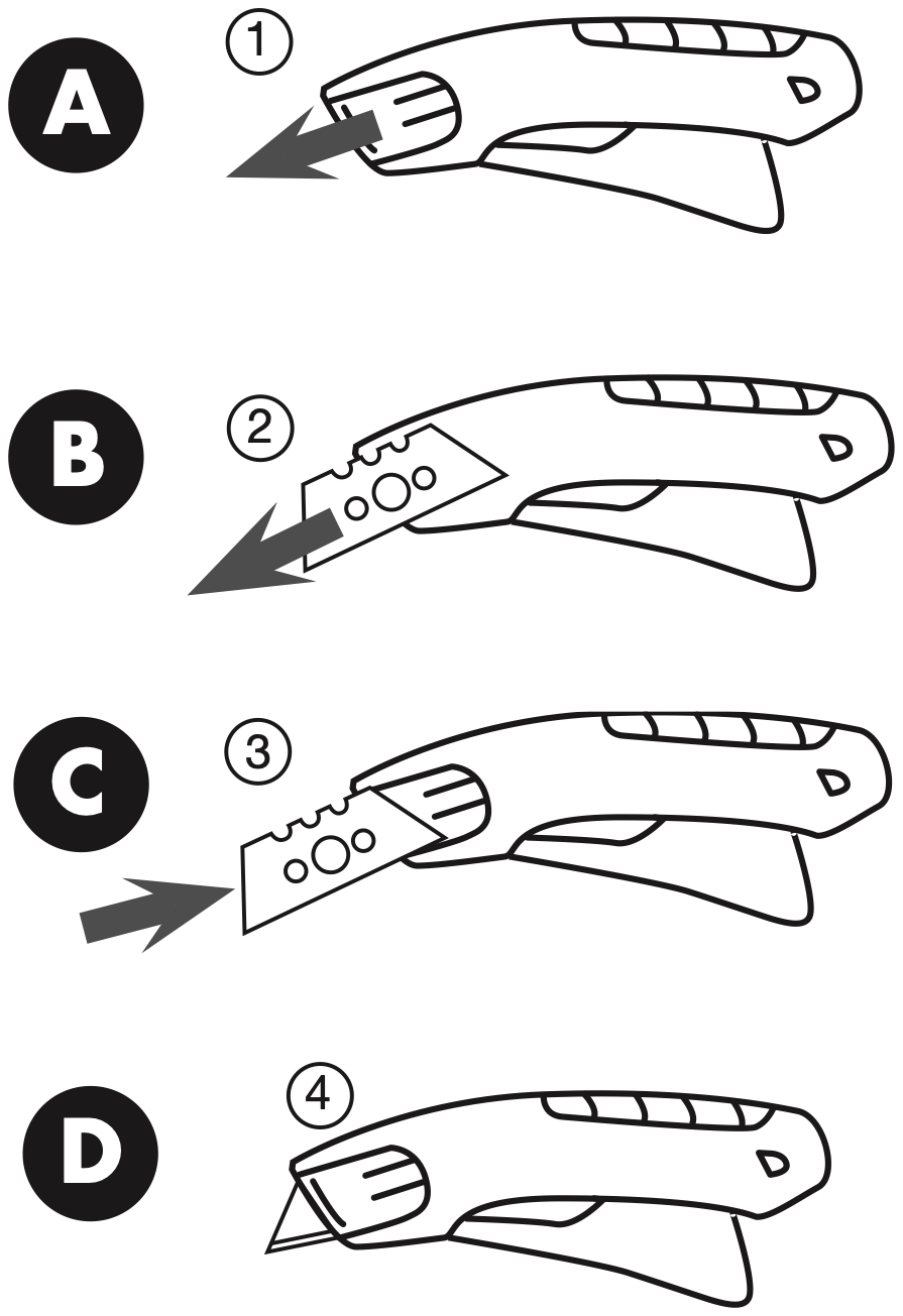Blade change of the TORTORIS EXTRA SAFE 44 in four steps